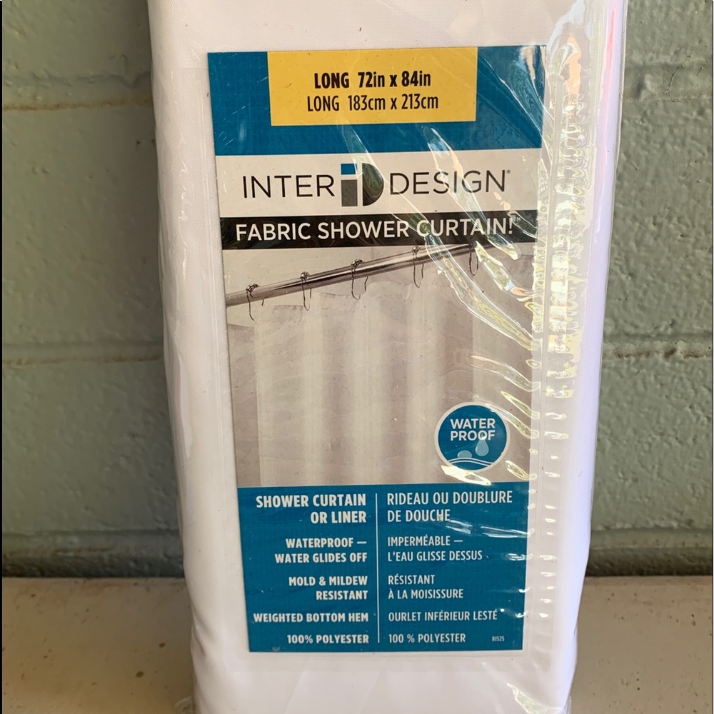 NEW Extra Long Fabric Shower Curtain